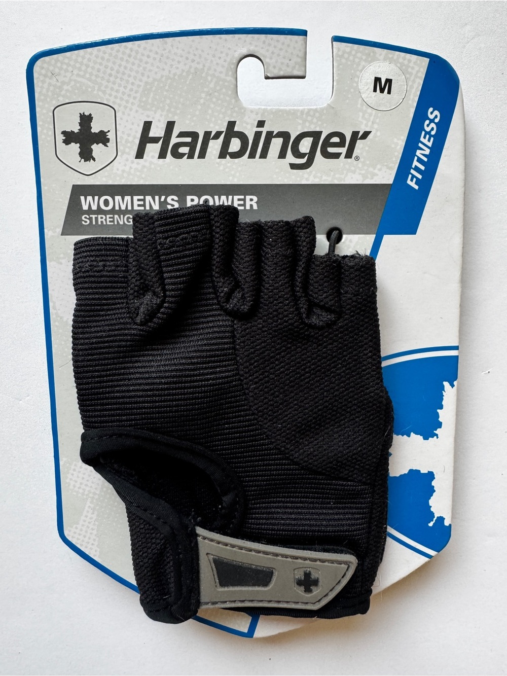 NWT Harbinger Women's Power Gloves Genuine Leather Black Fitness Weights Sz M